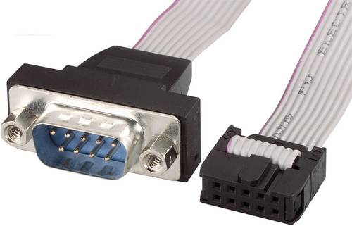 Renkforce Seriell, Parallel Anschlusskabel [1x D-SUB-Stecker 9pol. - 1x Buchsenleiste 10pol.] 0.26m Grau