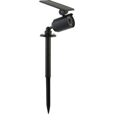 Gartenleuchte LUXFORM "Luxform Solar Palma", schwarz, B:9cm H:17,7cm L:18,4cm, Leuchten, Gartenleuchte, Wandleuchte, Solarenergie, Bewegungssensor