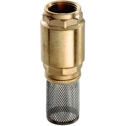 Hermann Schmidt Fußventil 1 1/4" Messing, mit Saugkorb aus Edelstahl