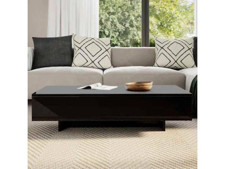（Noir）1X Table basse table de salon table d'appoint noir brillant sfj20864436