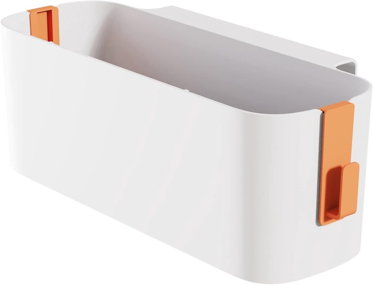 Robuuste Bed Organiser met Hangende Mandjes en 2 Verwijderbare Haakjes, Oranje