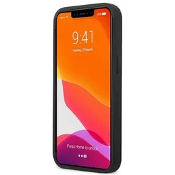 Mercedes AMG AMHCP14MDOLBK iPhone 14 Plus 6,7" czarny/black hardcase Leather Hot Stamped (Apple iPhone 14 Plus), Smartphone Hülle, Schwarz