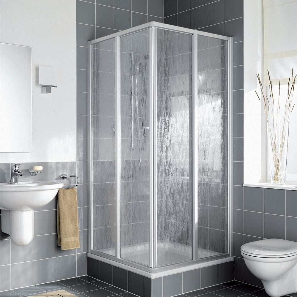 Kermi Nova 2000 corner entry 2-part 80 x 185 cm, sliding doors half part N2ED20801811K