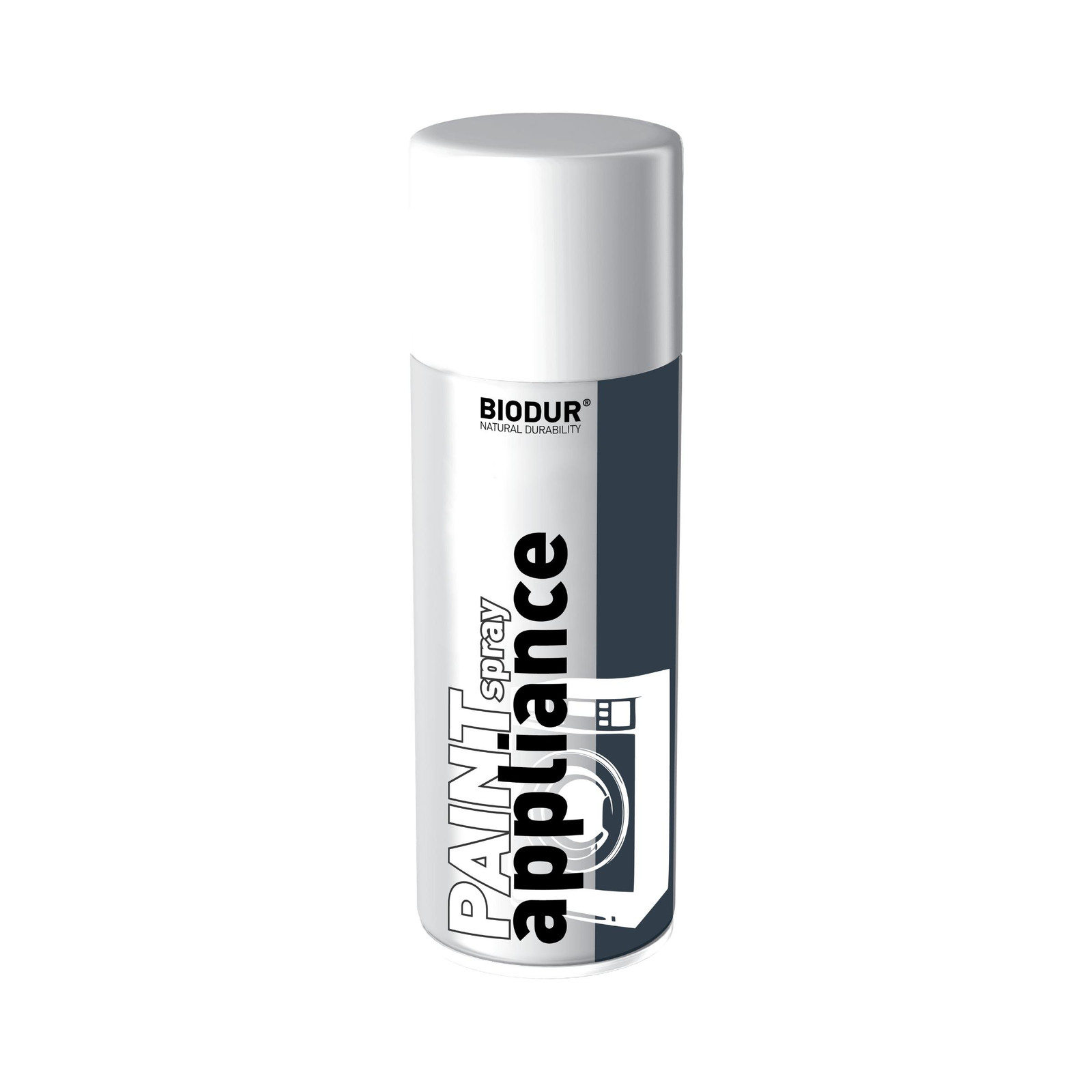 BIODUR Acryl Spuitlak voor Huishoudapparaten - Glans Wit - 400ml - Water- & Krasbestendig