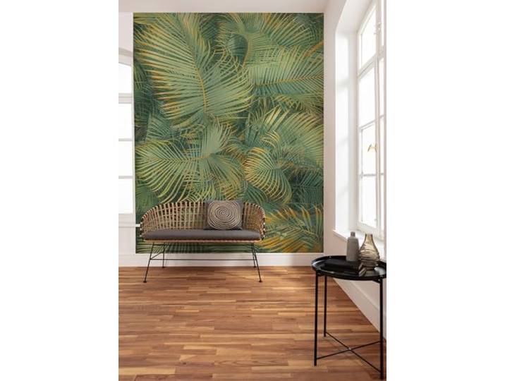 Komar Fleece Muurafbeelding - Neon Fern - Grootte 200 x 250 cm - Behang, Slaapkamer, Woonkamer, Designbehang