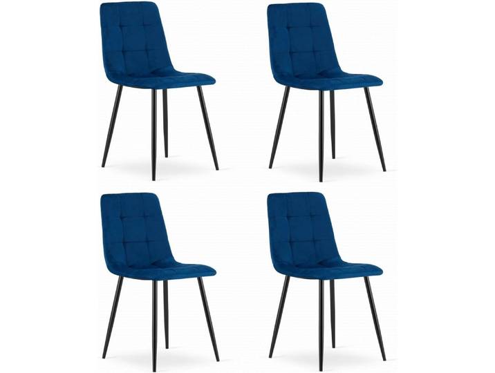 Best for Home Esszimmerstuhl Esszimmer stuhl aus Velours – ergonomisch, komfortabel (4er-Set, 4 St), Ergonomische Polsterung Veloursbezug Leicht & stapelbar