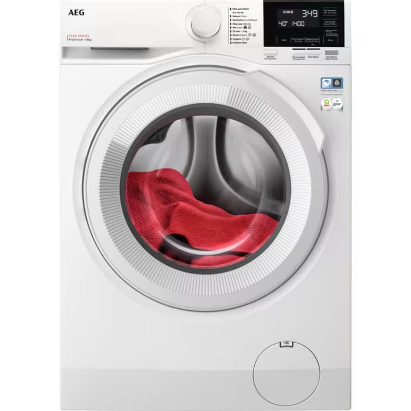 AEG LR73R862 Wasmachine 7000-serie ProSteam 8 kg 1600 rpm PreciseWash Inverter Motor+ Energieklasse A Wit
