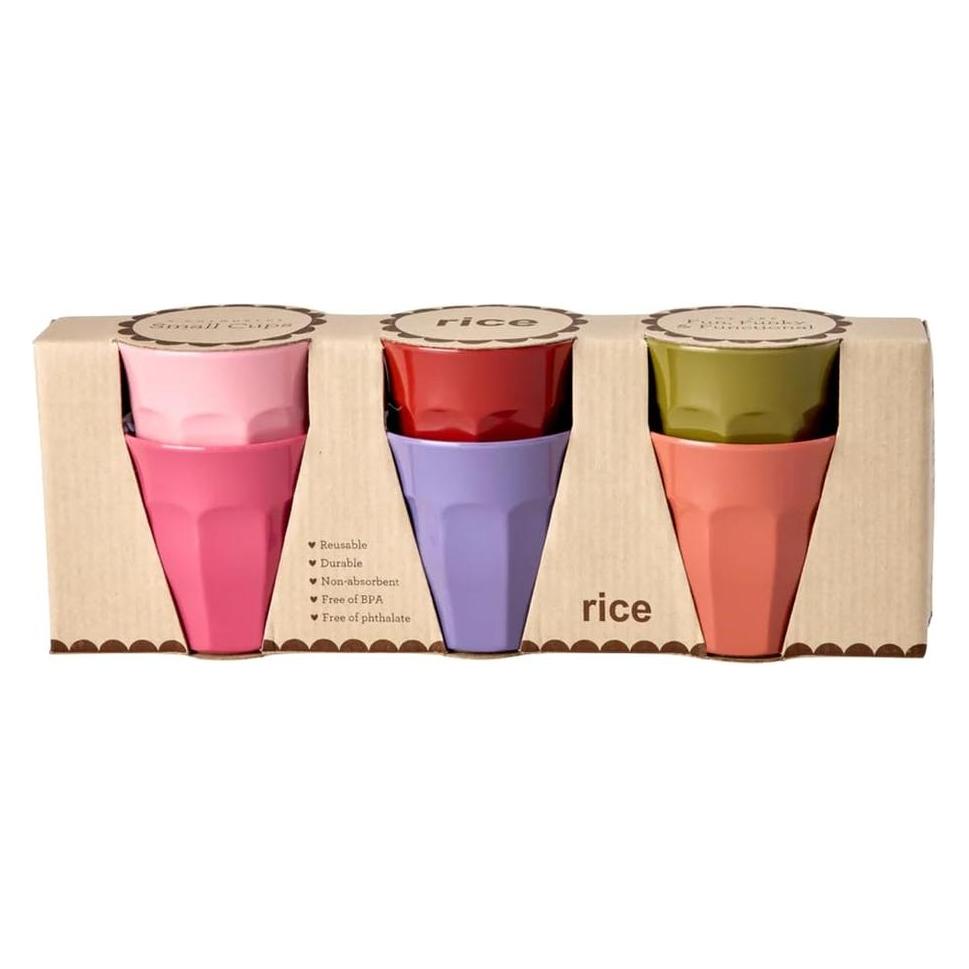 Rice - Melamine Cups - Assorted Solid Colors - Medium (MELCU-6ZAW26)