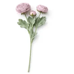 Layba Künstliche Ranunkel Altrosa wie echt - Kunstblume 3 Blüten Deko