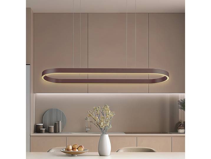 Melinay LED Smart Suspension Coffee - Lucande - Cuisine - Moderne - Aluminium - À ampoule unique
