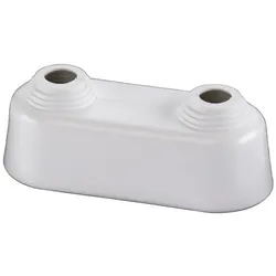 Simplex Doppelrosette hoch, 10-22mm x Achsabstand 50mm Kst. weiß