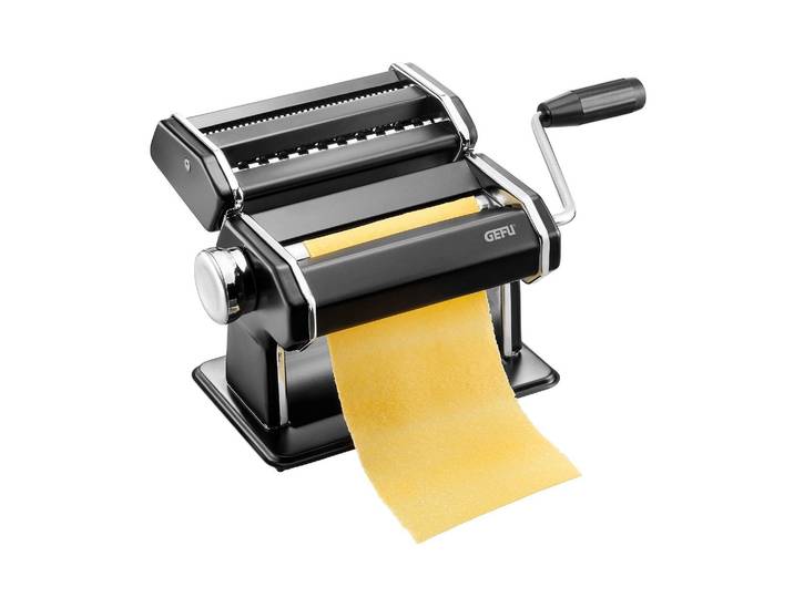 GEFU Nudelmaschine Pasta Perfetta , schwarz (schwarz matt), B:20,5cm H:15,5cm T:20cm, Nudelmaschinen, Tagliatelle-Aufsatz, Nudelmaschine