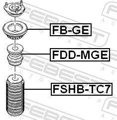 Febest Wälzlager, Federbeinstützlager Fb-Ge Vorderachse Für Ford