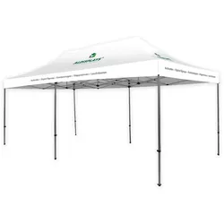 Aluminium Promotionzelt mit bedrucktem Dach 6x3m