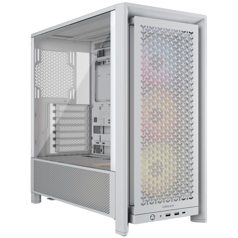 Corsair Frame 4000D RS ARGB PC-Gehäuse, Midi-Tower, E-ATX, RGB, Tempered Glass - weiß