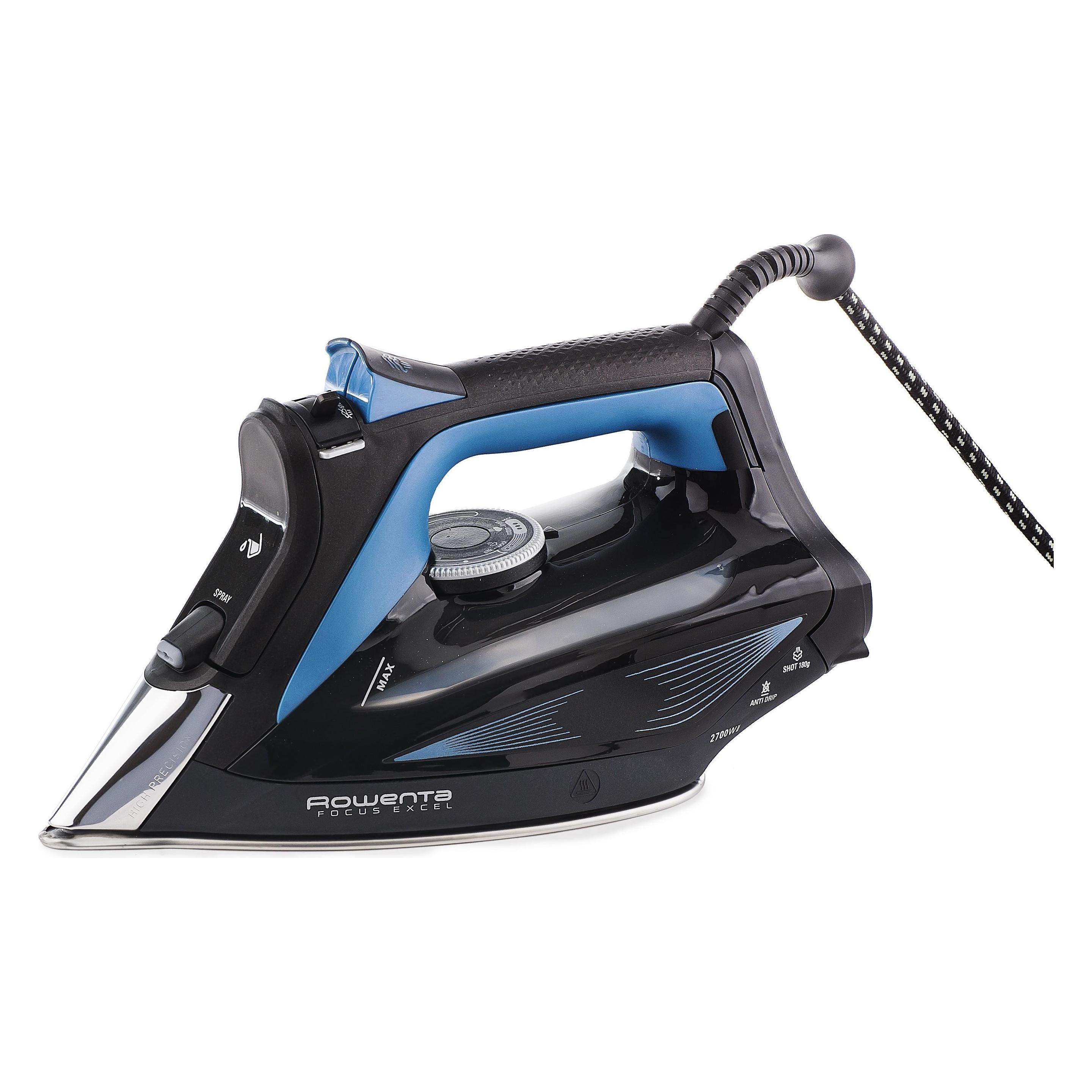 Rowenta DW5310 Dampfbügeleisen Microsteam 400 HD Laser 2700 W Schwarz, Blau (2700 W, 180 g/min) (DW5310D1)