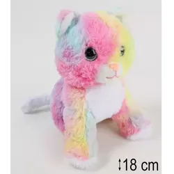 Regenbogenfarbene Katze, 18 cm