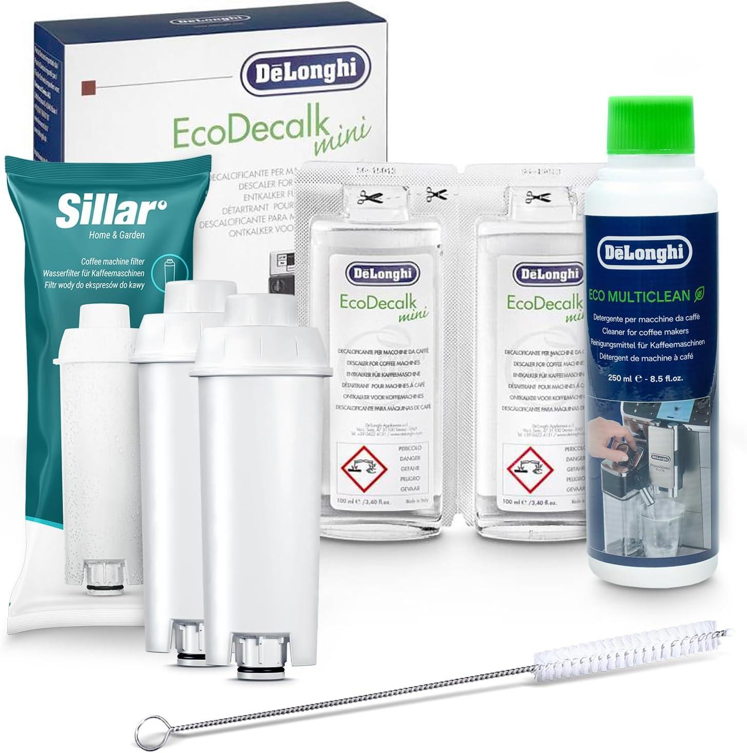 DeLonghi onderhoudsset EcoDecalk met melkreiniger en waterfilter, 200 ml