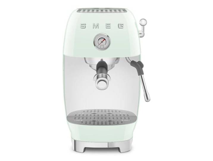 Smeg, Manuelle Espressomaschine ECF03PGEU, Thermoblock, Cold Brew Funktion, Dampflanze und Manometer, 1,4 L Tank, 1650 W, Pastellgrün