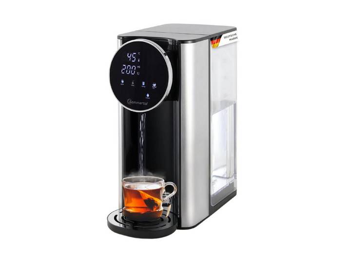 Sommertal Heißwasserspender Sommertal HW400 Heißwasserspender Businessline mit abnehmbaren 4L Tank, 4 l, instant heißes Wasser 45-100°C, Touchdisplay, Babynahrung, kompakt