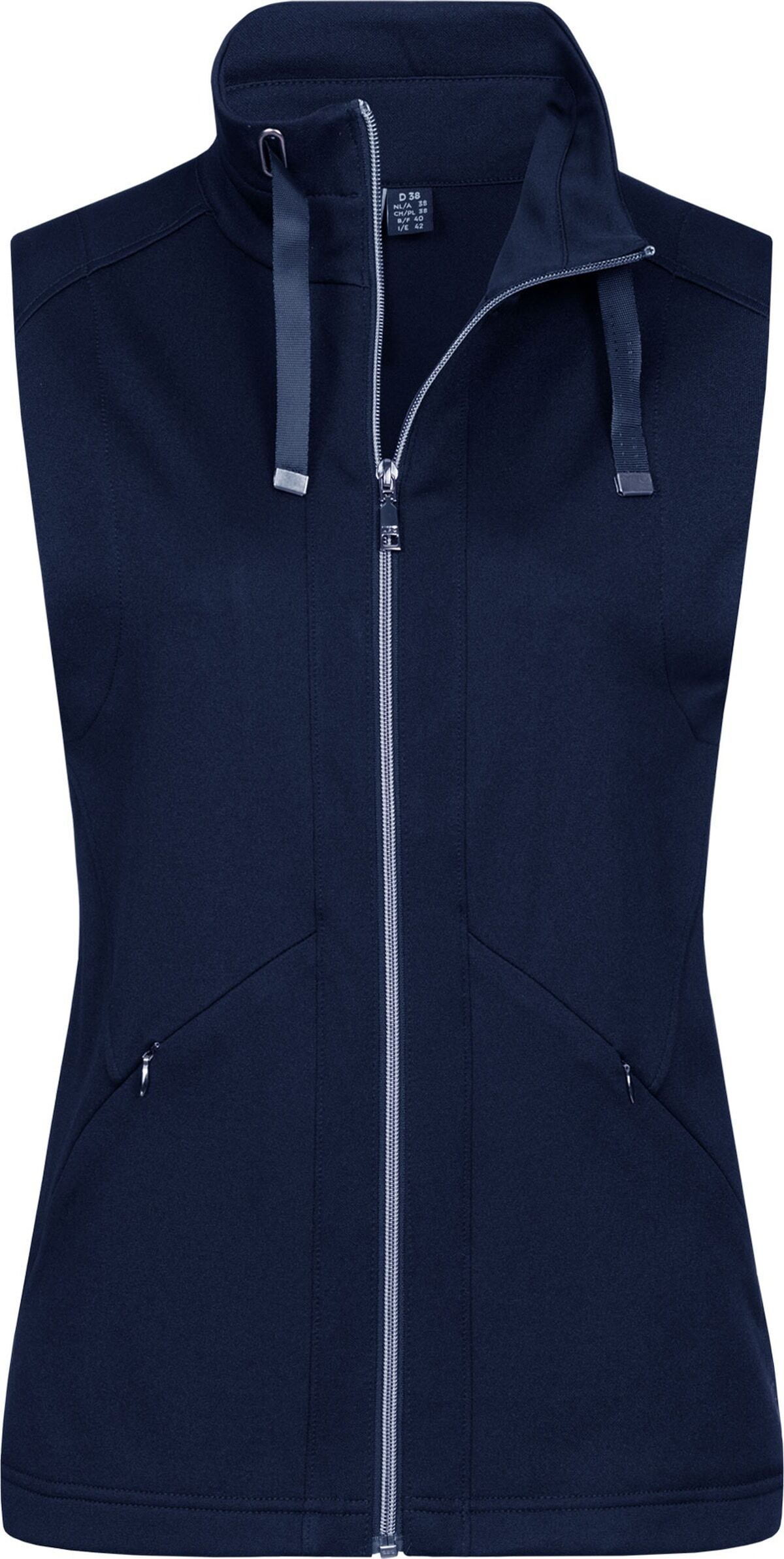 Steppweste DEPROC ACTIVE "NIGEL PEAK III Outdoor-Weste Damen", Damen, Gr. 48 (XL), blau (navy), Web, 96% Polyester, 4% Elasthan, tailliert hüftbedeckend, Westen Steppweste, auch in Grossen Grössen erhältlich navy 48 (XL)