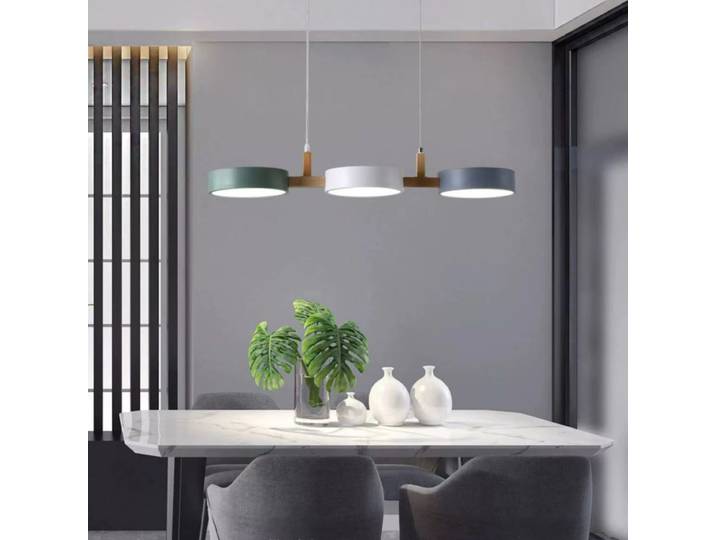Lampes suspendues LED nordiques pour île cuisine salle à manger salle d'étude lampe suspendue lustres de plafond décoration moderne en bois