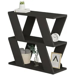 Dmora Wohnzimmertisch Dpipiton, Niedriger Wohnzimmertisch, Kaffeeregal, Couchtisch für Sofa, 60x22h57 cm, Anthrazit