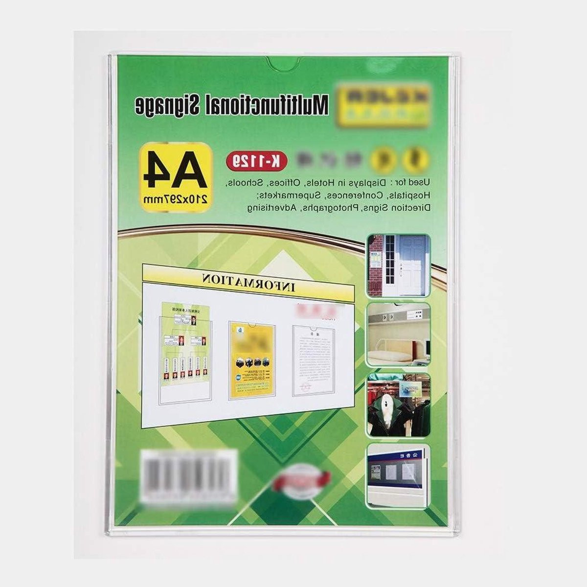 Transparante Acryl Tekenhouder - Dubbelzijdige Poster en Menu Houder voor A3, A4, A5 en A6