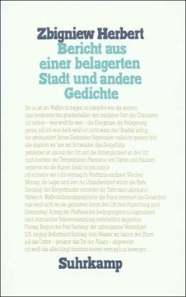 Zbigniew Herbert - Bericht aus einer belagerten Stadt und andere Gedichte - Preis vom 19.10.2026 19:33:35 h