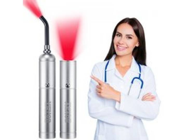 VEVOR Appareil de thérapie à lumière rouge, embout amovible, baguette de luminothérapie 2en1 5 longueurs d'onde mode impulsion soulager douleur pour visage, corps, articulations, bouche, nez, oreilles