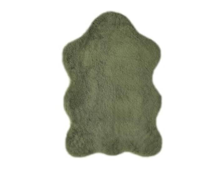 -Luxor- Living Coste Tapis en Fourrure synthétique Confortable et Doux - 55 x 80 cm - Vert foncé