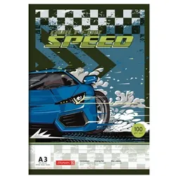 Brunnen Zeichenblock A3 »Fast Wheels« 20 Blatt, 29.5x39.8 cm