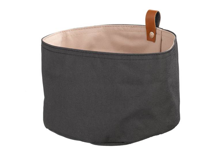 Brotkorb Aps schwarz Stoff T 20 cm - Farbe: Schwarz/Beige - Brotkorb