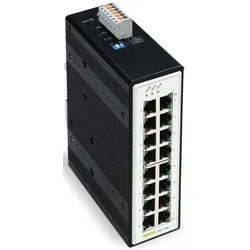 Wago 852-1106 Industrial-Switch,16 Ports 1000Base-T,Erweiterter Temperaturbereich,metallisch schwarz 8521106