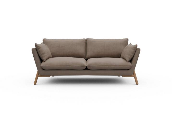 moebelfaktor Sofa Emil 2-Sitzer, schräg gestellte Armlehnen, hoher Rücken