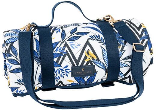 Sara Miller London Sara Miller by Navigate 140 x 140cm Picnic Blanket Blue & White