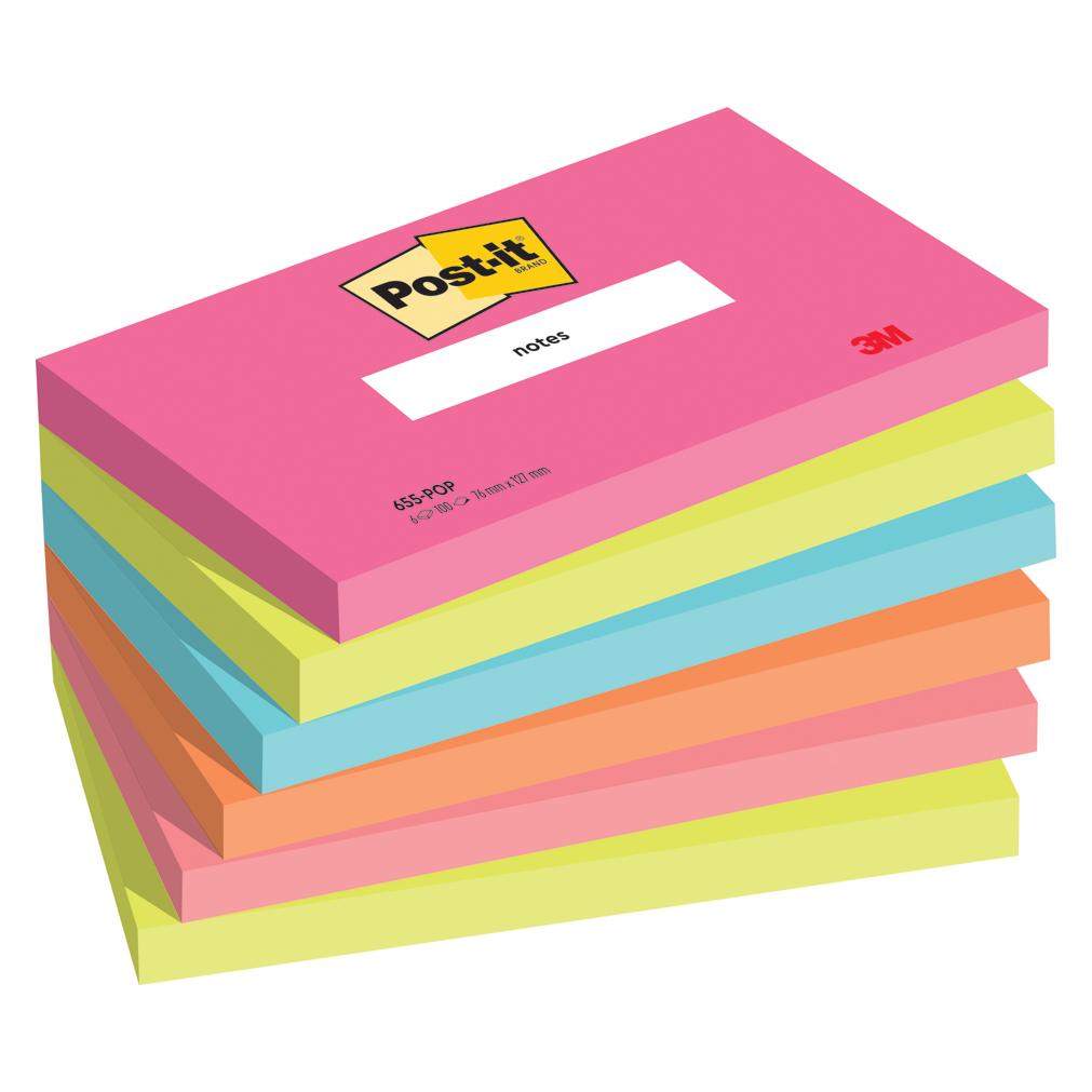 Post-it Poptimistic (127 x 76 mm) (655-6-POP)