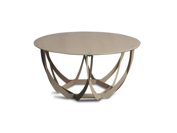 Xora Couchtisch, Creme, Metall, Glas, rund, eckig, 80x40x80 cm, einfacher Aufbau, Wohnzimmer, Wohnzimmertische, Couchtische