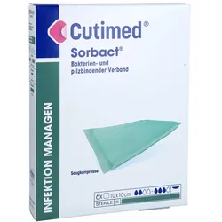 Cutimed Sorbact Saugkompressen 10x10 cm 6 St