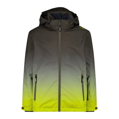 Winterjacke CMP "KID JACKET SNAPS HOOD", Jungen, Gr. 128, gelb (olive), Obermaterial: 100% Polyester. Futter: 100% Polyester. Wattierung: 100% Polyester, Jacken Winterjacke, Atmungsaktiv und wasserdicht, abnehmbare Kapuze, für Alpinski-Einsatz