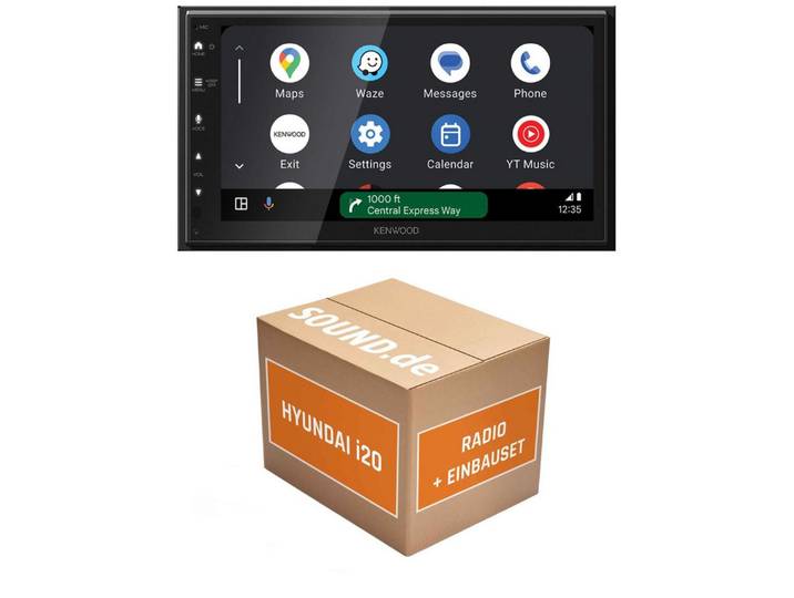 JUST SOUND best choice for caraudio Autoradio Kenwood DMX6523DABS passend für Hyundai i20 PB Silber Autoradio (Freisprecheinrichtung)