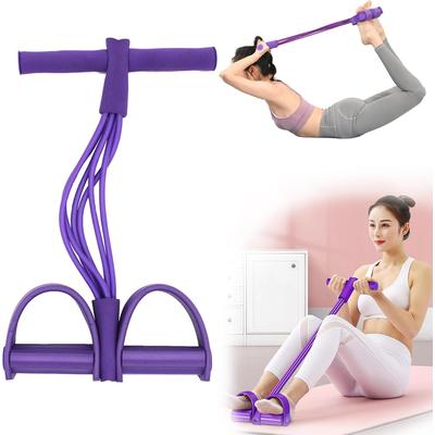 Perfect Picks Market Tube Pedal Resistance Bands Full Body Trainer For Home Workout And Toning blue