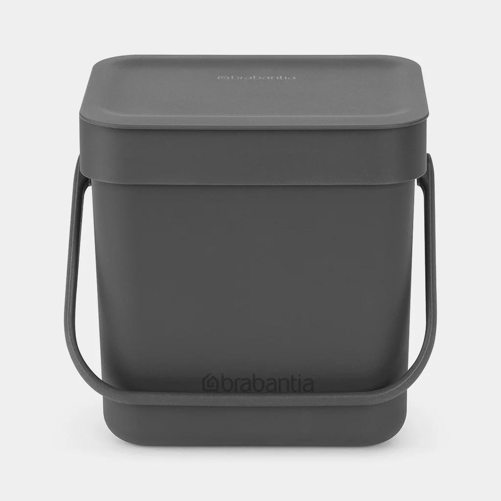Brabantia Sort & Go opbergbak, 3 liter, grijs