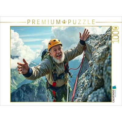 CALVENDO Puzzle Gipfelstürmer im Alter | 1000 Teile Lege-Größe 64x48cm Foto-Puzzle für glückliche Stunden