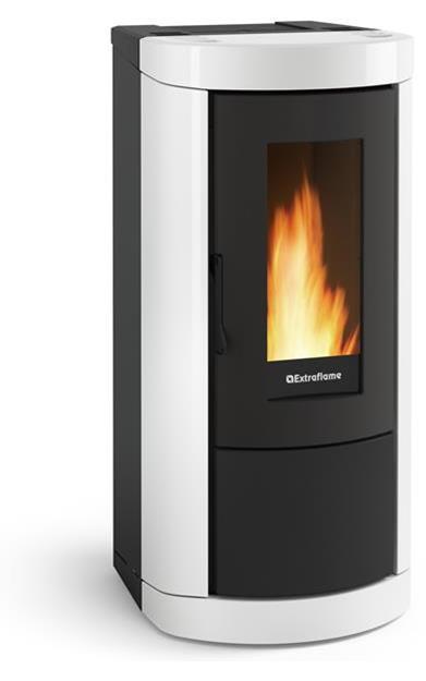 8 kw weißer holzpelletofen Nordica extraflame MIETTAEVOBLANC