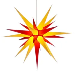 Herrnhuter Sterne 10806 Innenstern i8 gelb/rot 80cm ohne Kabel