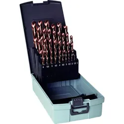 Spiralbohrer-Set 2049 DIN 338 HSS P2000 strohg.angel.Ø1,0-10,0mm0,5mmsteigend