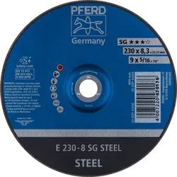 PFERD TOOLS Schruppscheibe E Leistungslinie SG STEEL für Stahl - 62223826