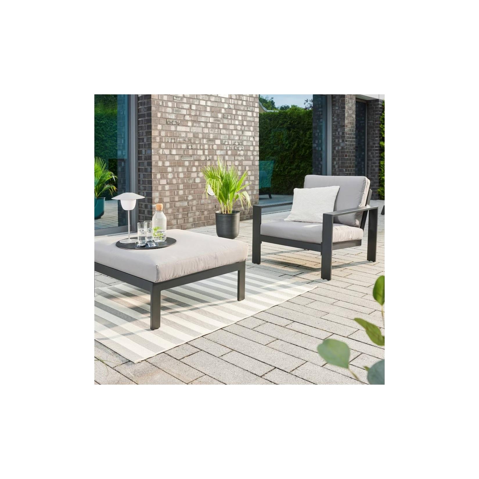 HOME DELUXE Gartenlounge Aluminium RIO S - Anthrazit