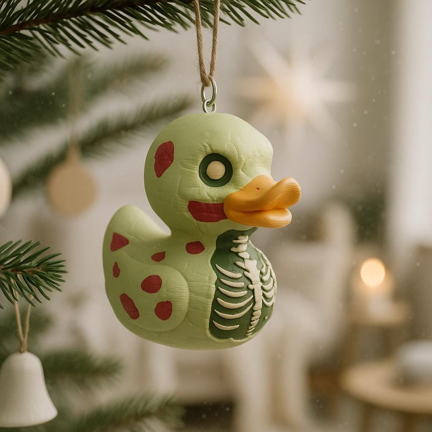 TheDuckSpecialist Kleine Zombie Eend – 3D-geprinte Halloween Figurine voor op tafel